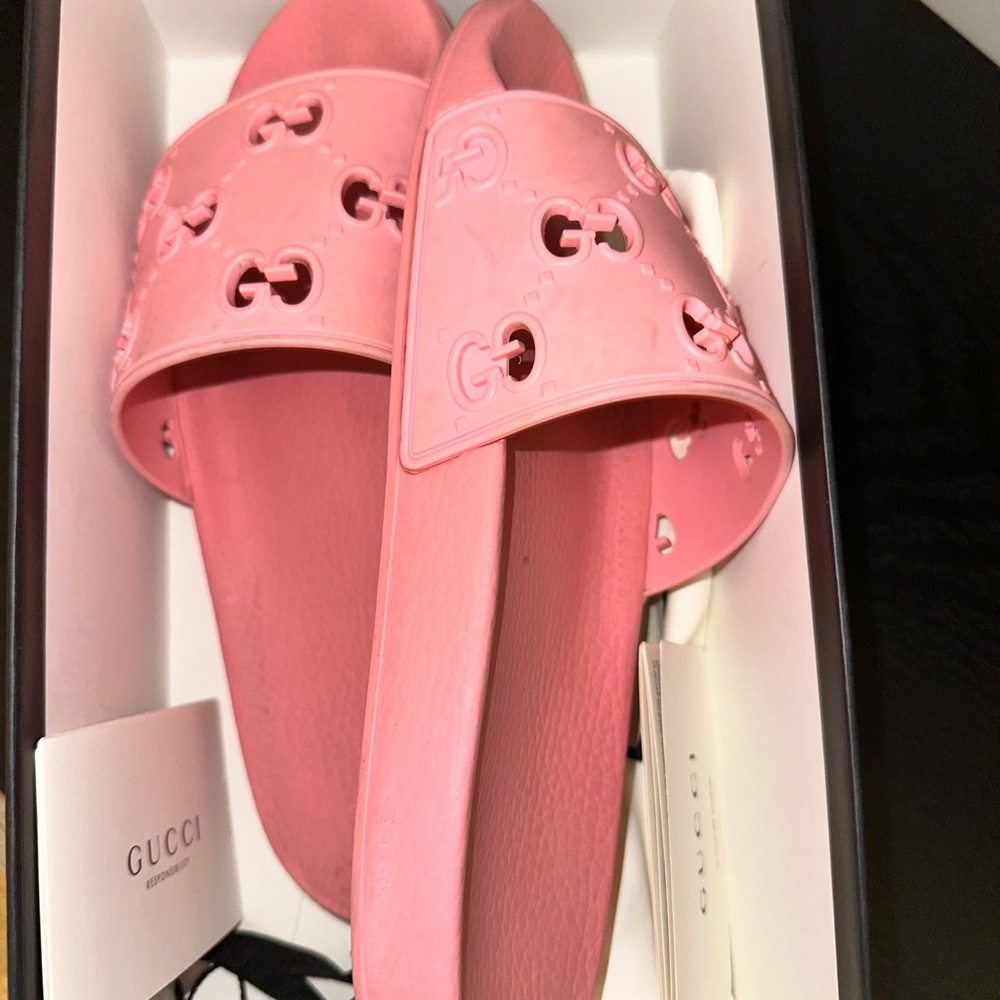 Gucci GG Monogram Rubber Slides